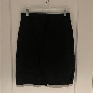 Banana Republic Black Leather Skirt with Hole Detailing
